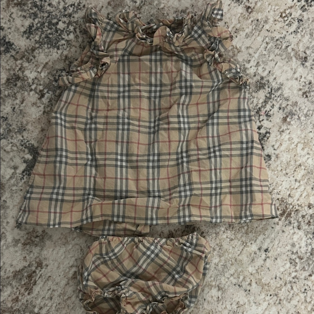 Authentic Burberry girl dress set